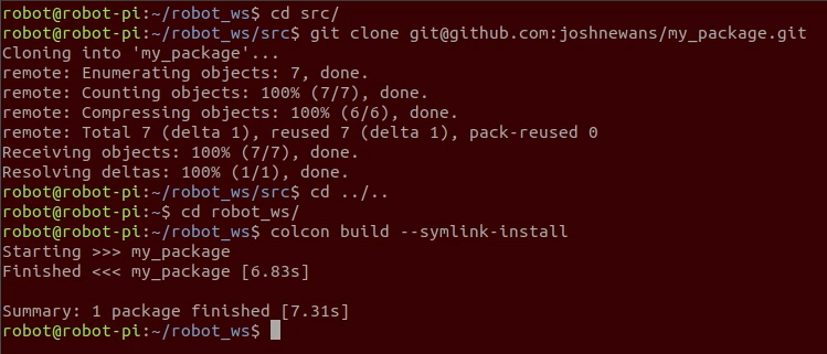 Git pull screenshot