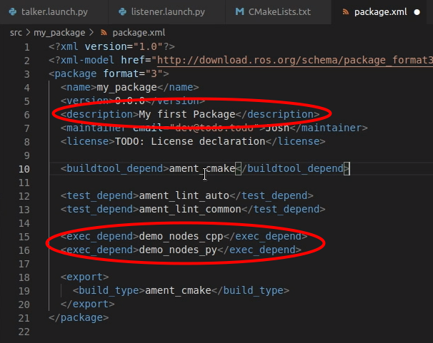 Package XML Screenshot