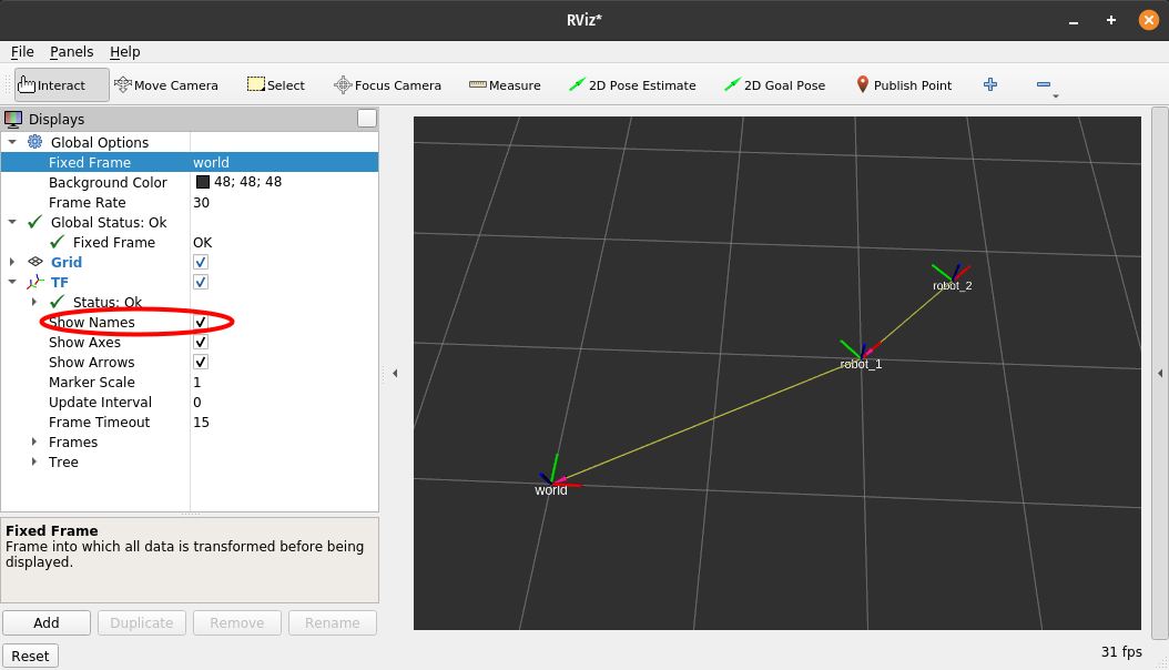 Static TF Visualisation